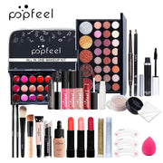 Makeup Kit Women Cosmetics Set Eyeshadow Lipstick Lip Gloss Eyebrow Pencil Eyeliner Concealer Foundation Mascara Makeup Brushes - My Store