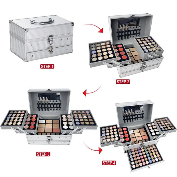 Makeup Set Box Eyeshadow Lip Blush Nail Polish Eyebrow Pencil Multi - functional Palette Christmas Wedding Birthday Gifts Cosmetic - My Store