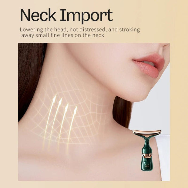 New Face Slimmer EMS Beauty Instrument Skin 3 In 1 Facial Lifting Device Neck Eye Massage Tightening Aging Facial Massager - My Store