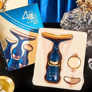 New Face Slimmer EMS Beauty Instrument Skin 3 In 1 Facial Lifting Device Neck Eye Massage Tightening Aging Facial Massager - My Store