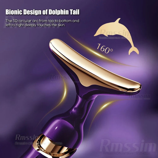New Face Slimmer EMS Beauty Instrument Skin 3 In 1 Facial Lifting Device Neck Eye Massage Tightening Aging Facial Massager - My Store