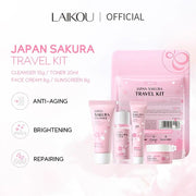 Sakura Skin Care Sets & Kits With Cleanser,Serum,Eye Cream,essence Cream Beauty Products For Women Gift Sets Routine Travel Kit - My Store