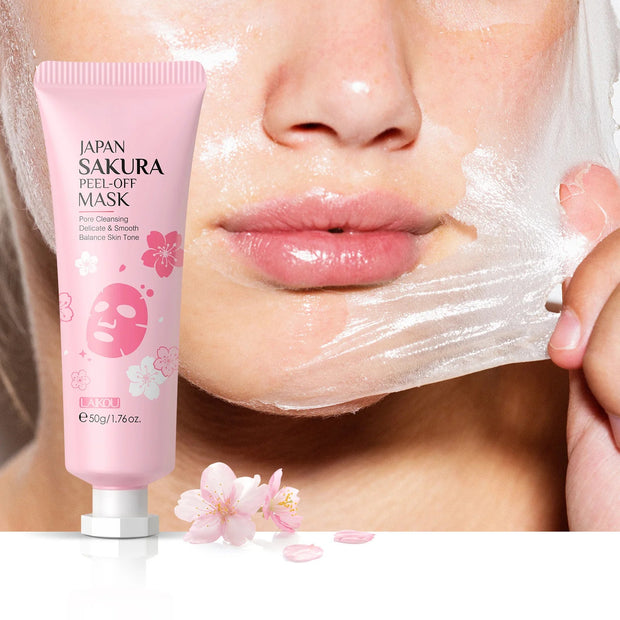 SAKURA Skincare Set Complete Facial Care Including Eye Cream, Cleanser, Facial Oil, Lip Mask, PeelOff Mask Moisturizing For ALL - My Store