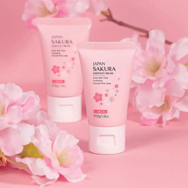 SAKURA Skincare Set Complete Facial Care Including Eye Cream, Cleanser, Facial Oil, Lip Mask, PeelOff Mask Moisturizing For ALL - My Store