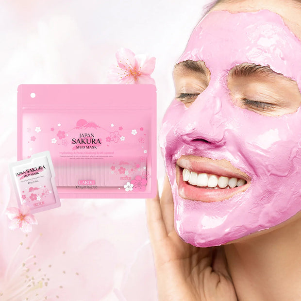 SAKURA Skincare Set Complete Facial Care Including Eye Cream, Cleanser, Facial Oil, Lip Mask, PeelOff Mask Moisturizing For ALL - My Store