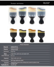 Single Makeup Brush Arc Curve Makeup Brush Foundation Brush Contour Brush Makeup Tools - My Store