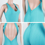 Yoga pants, honeycomb pants, female yoga fitness jumpsuit - My Store