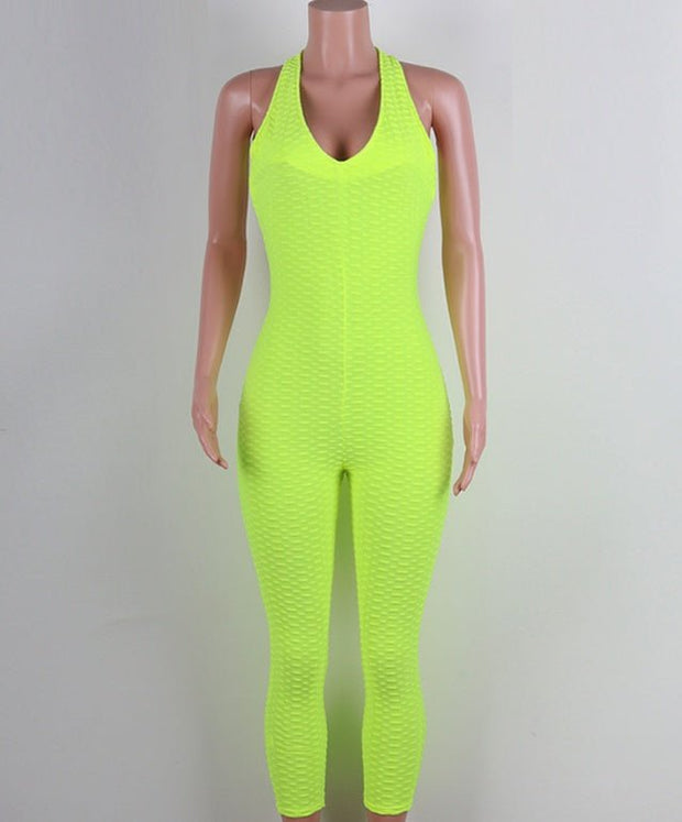 Yoga pants, honeycomb pants, female yoga fitness jumpsuit - My Store