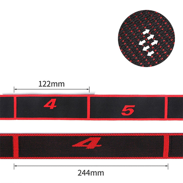 Yoga Stretch Resistance Bands Adult High Elasticity Multi - Segment Belt Yoga Assisted Stretching Belt Yoga Fitness Products - My Store