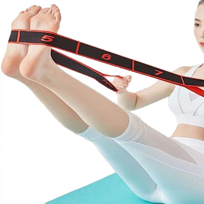 Yoga Stretch Resistance Bands Adult High Elasticity Multi - Segment Belt Yoga Assisted Stretching Belt Yoga Fitness Products - My Store